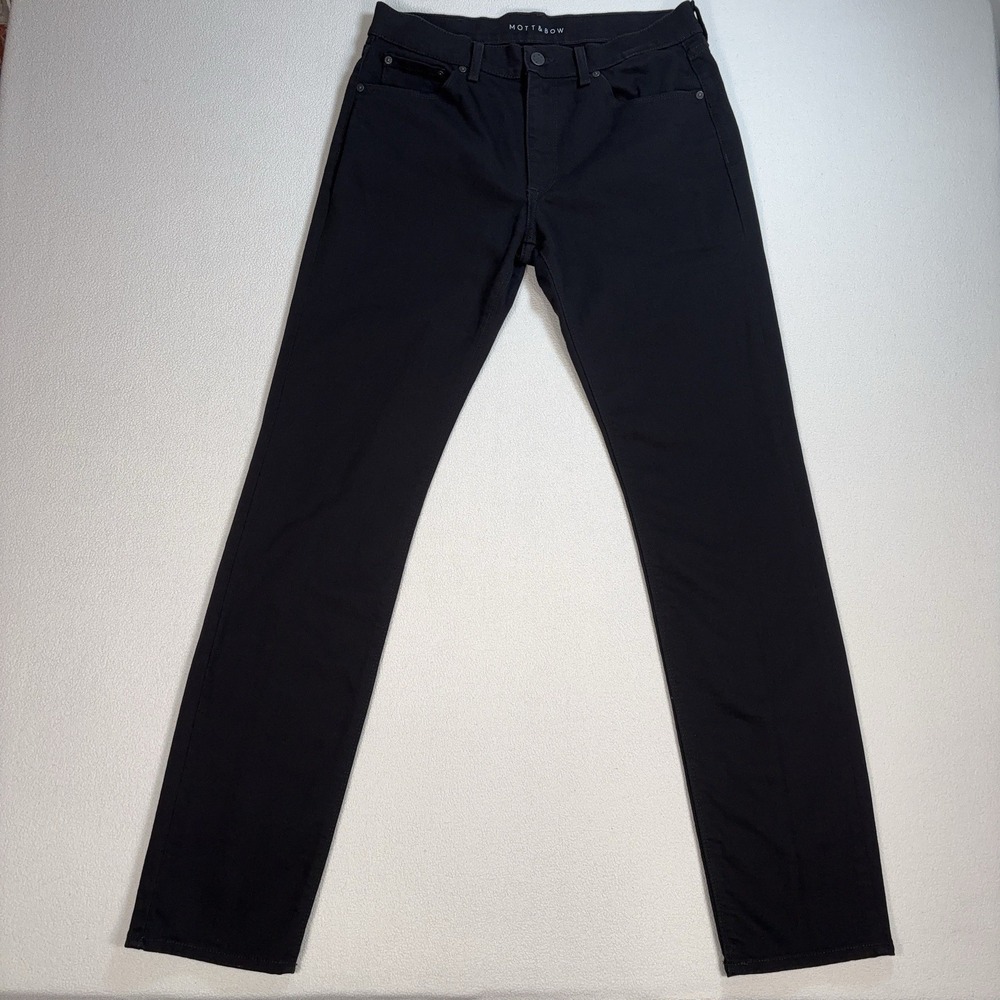 Mott & Bow Slim Barclay Jeans Men's 33x34 Black Tapered Fade Resistant